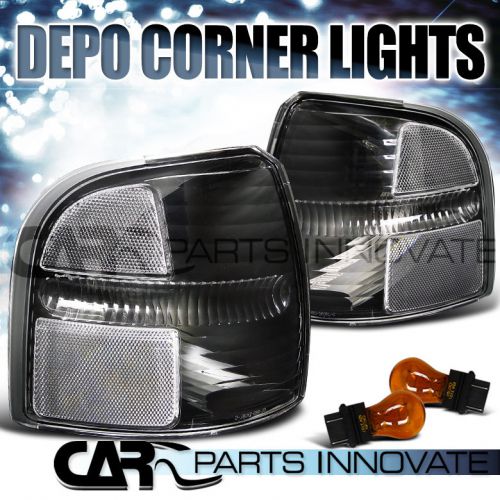 2002-2005 ford explorer 4dr black chrome corner lights lamps pair
