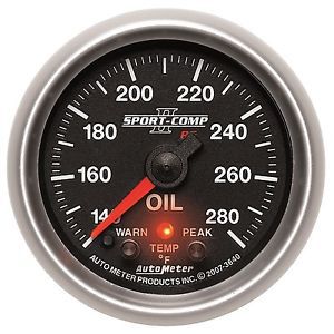 Auto meter 3640 sport-comp pc; oil temperature gauge
