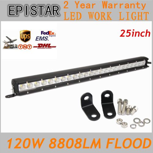 25inch 120w single row led driving work light bar flood offroad  truck suv atv