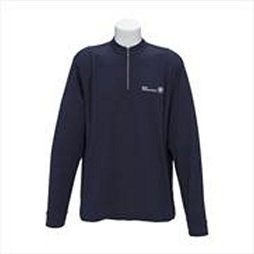 Bmw genuine logo climalite 3-stripes zip mock sweater / navy xl x-large