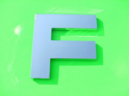Formula boat logo emblem badge chrome letter  &#034;f&#034; 2-5/8 high new