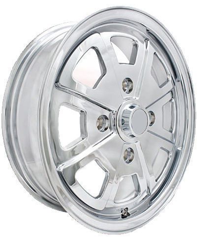 Porsche 914 fuchs wheel all chrome,8 spoke, oem quality,w/valve stem &amp; cap