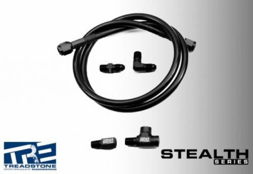 Treadstone performance stealth 48&#034; 4an straight turbo oil feedline kit