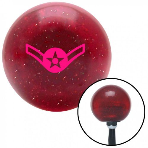 Pink airman red metal flake shift knob with 16mm x 1.5 insertrack hot boot
