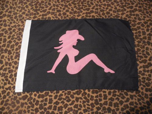 12x18 atv safety flag black with pink country girl  #54