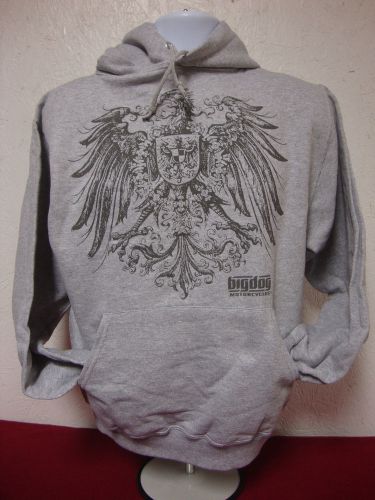 Big dog motorcycles prussian eagle pullover hooded sweatshirt w/ front design