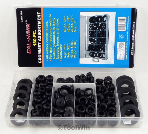 180 pc rubber grommet assortment set electrical firewall wire gasket wiring kit