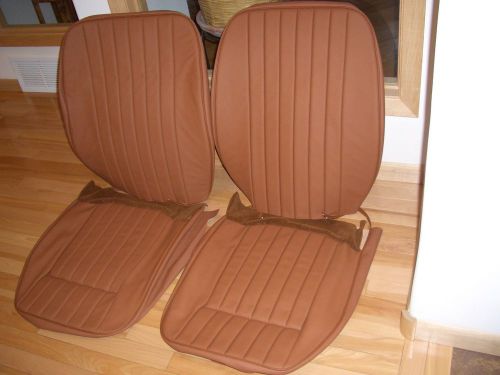 Vintage 1965-67 jaguar series 1 xk e-type leather seat covers-cinnamon color