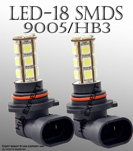 Icbeamer 1pair 9005 hb3 18 led diamond hyper white high b direct repla fu6558