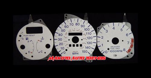 150mph silver reverse glow gauge indiglo luminescent face for 92-95 mazda mx3