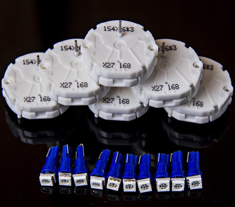 6x gm gmc stepper motor x27.168 speedometer cluster repair kit 10 blue led bulbs