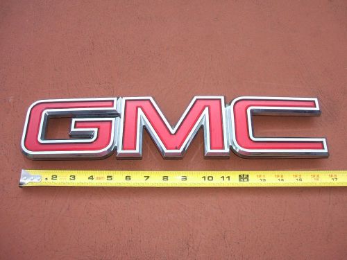Large 17 &#034; gmc sierra front grille grill nameplate badge emblem 2007-14 truck