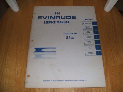 1964 evinrude service manual, fisherman 5 1/2 hp, 4148