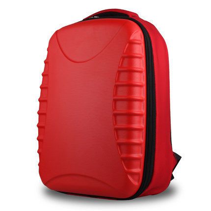 Aero hardcase/softback motorcycle backpack color-shade red