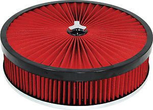 Holley carby  extreme air filter rochester quadrajet carburettor 14x3 red