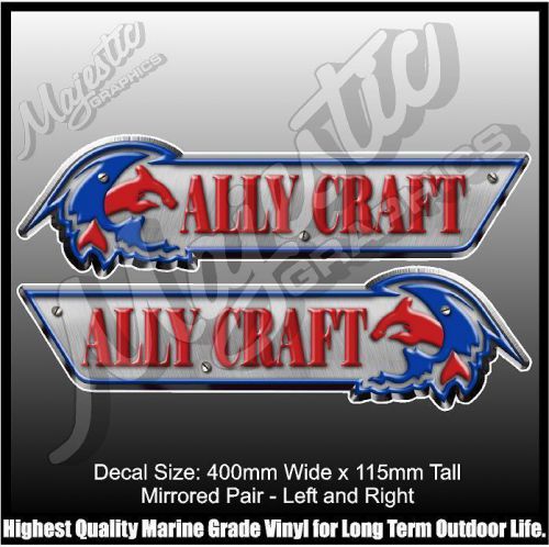 Ally craft - 400mm x 115mm x 2 - boat decals