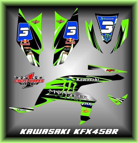 Kawasaki kfx 450r semi custom graphics kit sapin