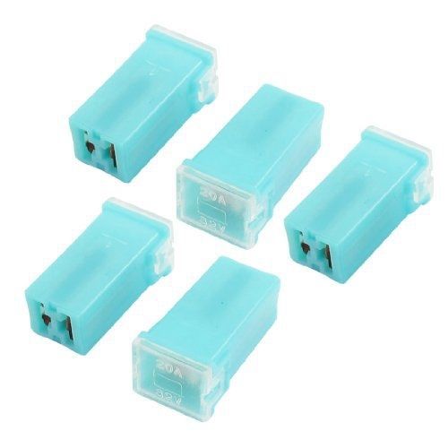 Uxcell? cyan plastic female pal fuse 20a for cars 5 pcs