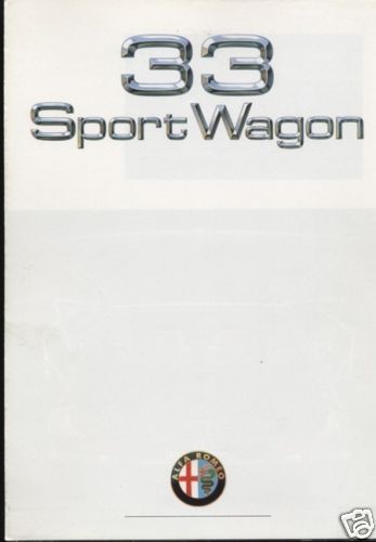 1989 1988 alfa romeo 33 sportwagon sales brochure book