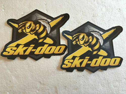 Ski-doo killer bee graphics decal stickers lot of two by avery graphics 5&#034;x 6&#034;