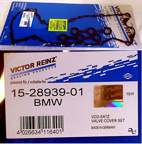 Victor reinz engine valve cover gasket set for bmw ~ 11121748049k ~ sealed