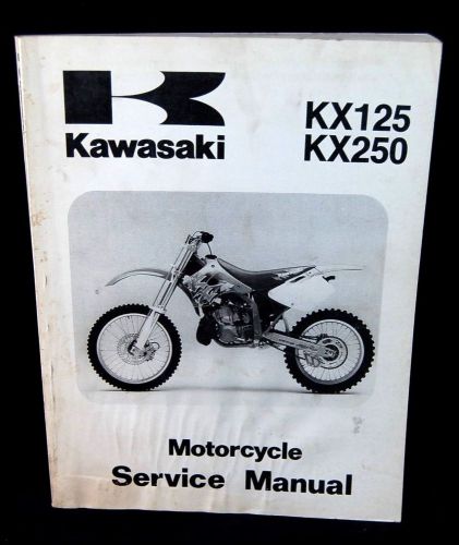 1994-1998 kawasaki kx125, kx250 motorcycle service manual oem #99924-1168-04