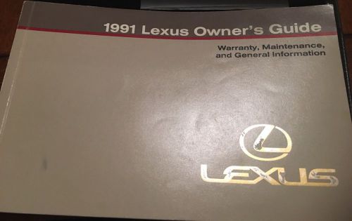 1991 lexus owners manuel