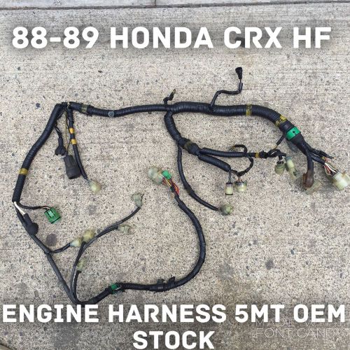 1988 honda crx hf engine harness 5speed manual 88-89 crx hf oem harness stock