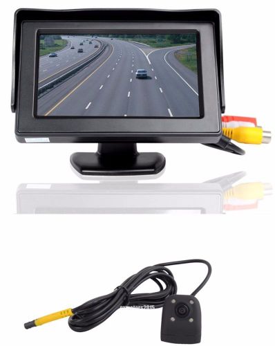 4ir rear view ccd camera+display 4.3&#034;tft lcd car monitor screen system tool kit