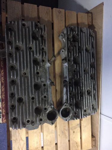Pair of vintage fenton hot rod racing heads for flathead ford