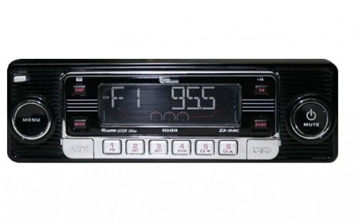 New vintage 70&#039;s style am fm car stereo radio ipod &amp; usb inputs mp3 &amp; cd player