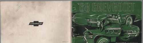 1968 chevrolet glove box owner&#039;s manual original