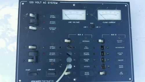 Paneltronics 1 ac and 1 dc 13 position circuit breaker with line and load meters