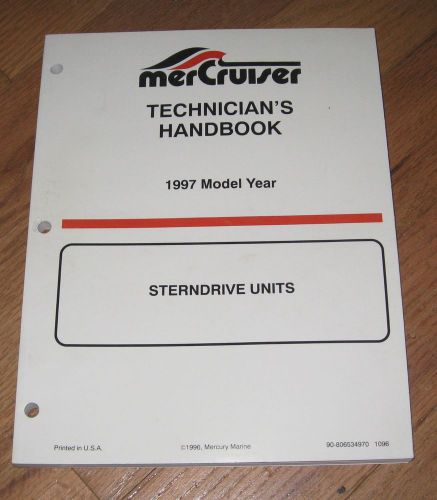 Mercruiser service shop manual 1997 technicians handbook stern drive units