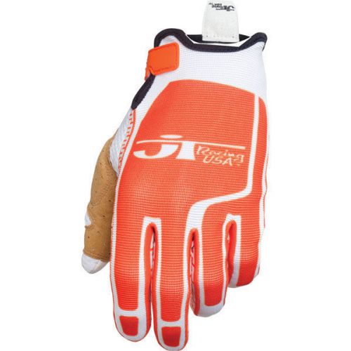 New jt racing mx gloves adult xs white - orange =flex feel ktm 65 bmx