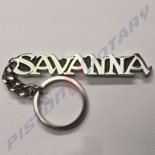 Savanna keyring keychain chrome new, for rx3 rx-3 rotary mazda 13b s102a s124a