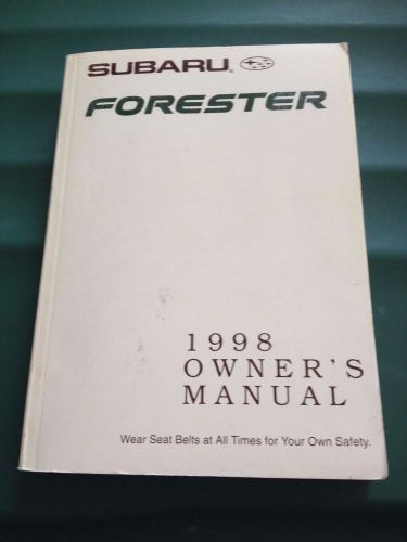 1998 subaru forester owner&#039;s manual + remote keyless entry system instructions