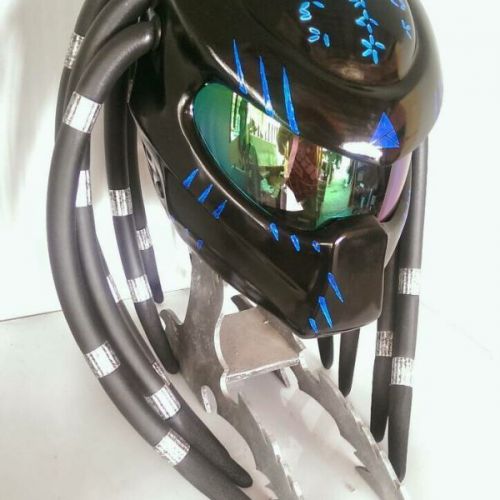New predator motorcycle helmets dot approved alien mask ฺblack size s,m,l,xl,xxl