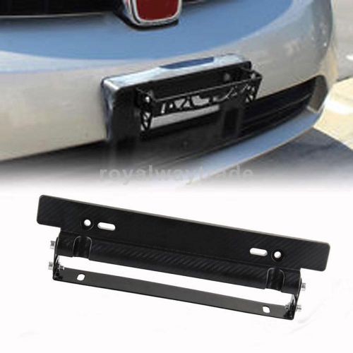 Universal black front bumper license plate mount relocate relocator bracket