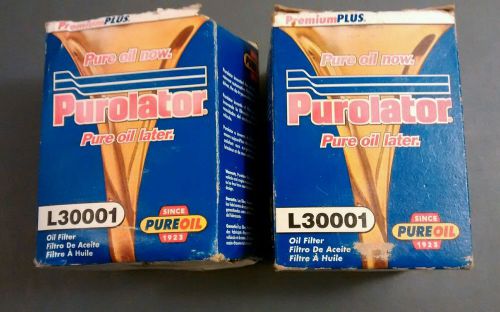 2 new purolator premium plus oil filters l30001 made in usa