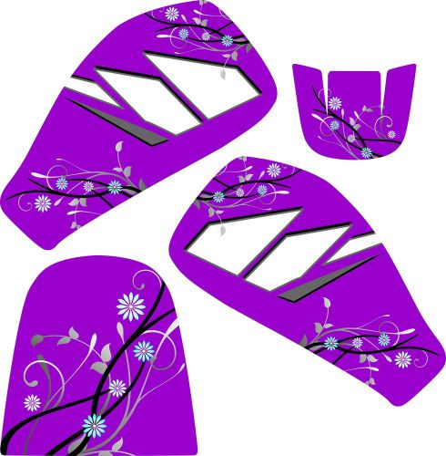 Girls yamaha pw 80 graphics decal sticker kit pw80 purple flower 1990-2012