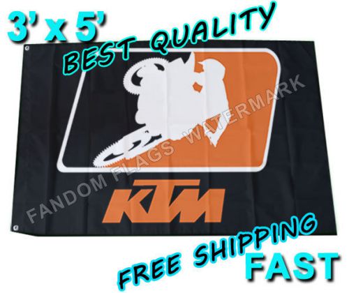 Ktm racing flag - new 3&#039; x 5&#039; banner - 1190 690 990 xc xc-f xc-w xcf-w adventure