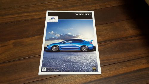 2016 subaru wrx sti japanese brochure catalog prospekt impreza