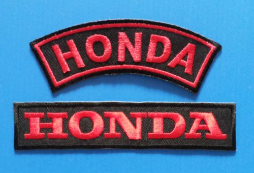 2 lot honda banner embrodered iron or sewn patches w/ free shipping