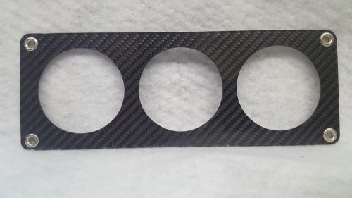 Carbon fiber 3 guage panel, 3.5&#034;x9.625&#034;x.060&#034;, 2.600&#034; holes accutech smi
