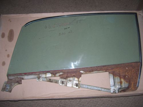 1966 MERCURY CYCLONE 2 DOOR HARD TOP LEFT DOOR WINDOW GLASS TINTED     - MEL164, image 1