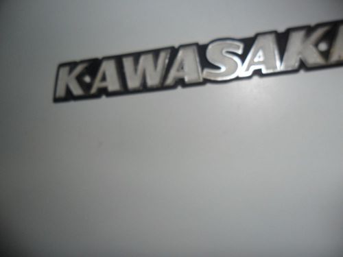 Kawasaki vintage oem emblem tank  motorcycle white black