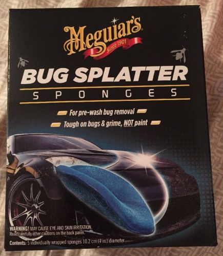 &#034;new&#034; meguiar&#039;s g0200 bug splatter sponges 5 pack