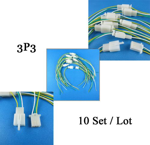 Car 10 set/lot 3p3 hole cable connectors female male wire sealed plug automotive