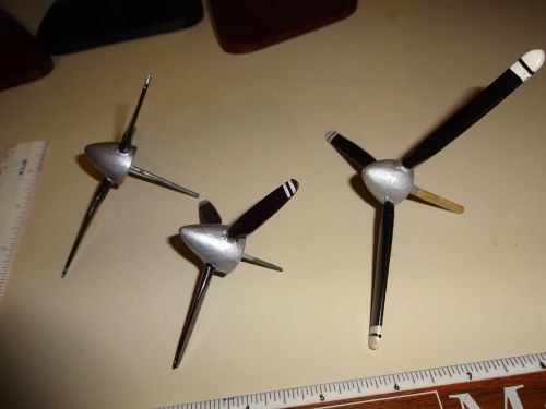 Mint condition new set of 3 solid philippine mahogany model aircraft propellers